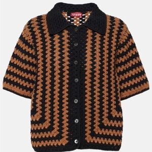 Women's Brown Mabel Cotton Crochet Top
